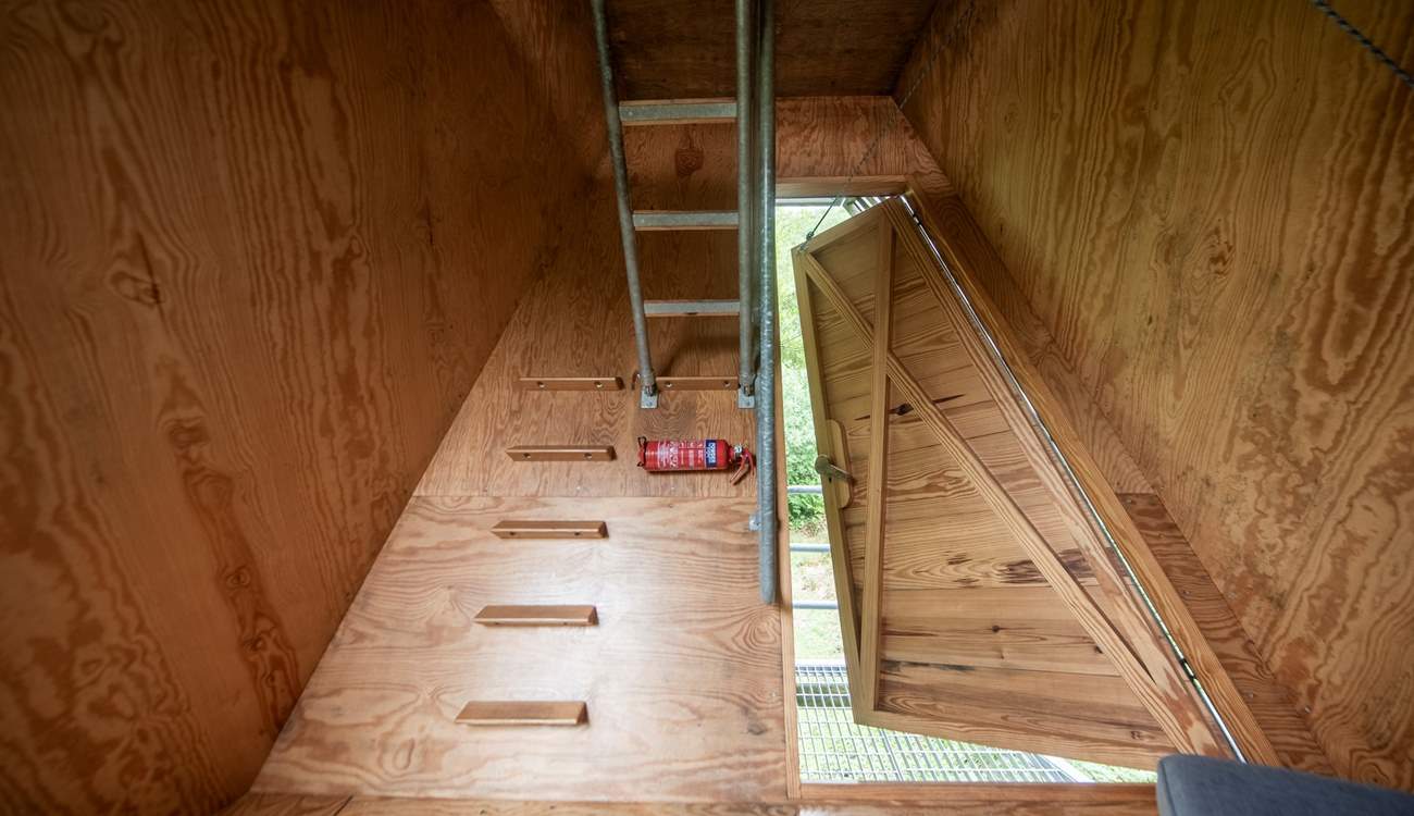 Take care when climbing the ladder up to bed.