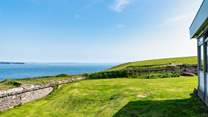 A garden with a gorgeous view. Take in the fresh sea air. 