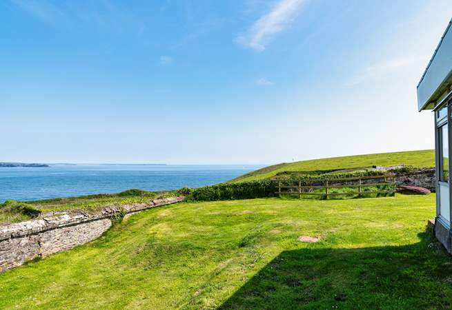 A garden with a gorgeous view. Take in the fresh sea air. 