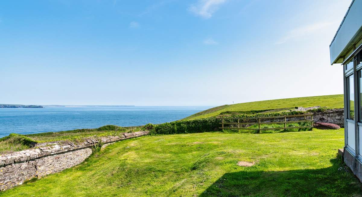 A garden with a gorgeous view. Take in the fresh sea air. 