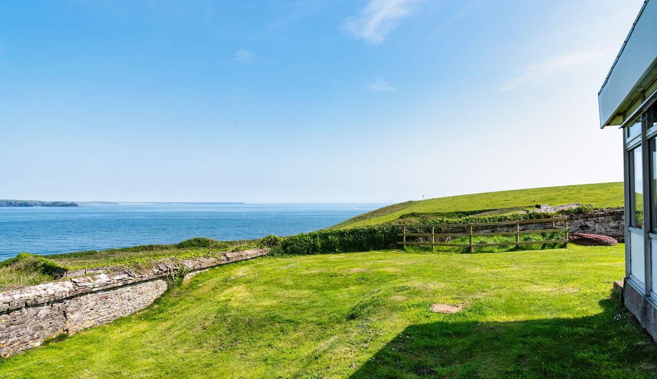 A garden with a gorgeous view. Take in the fresh sea air. 