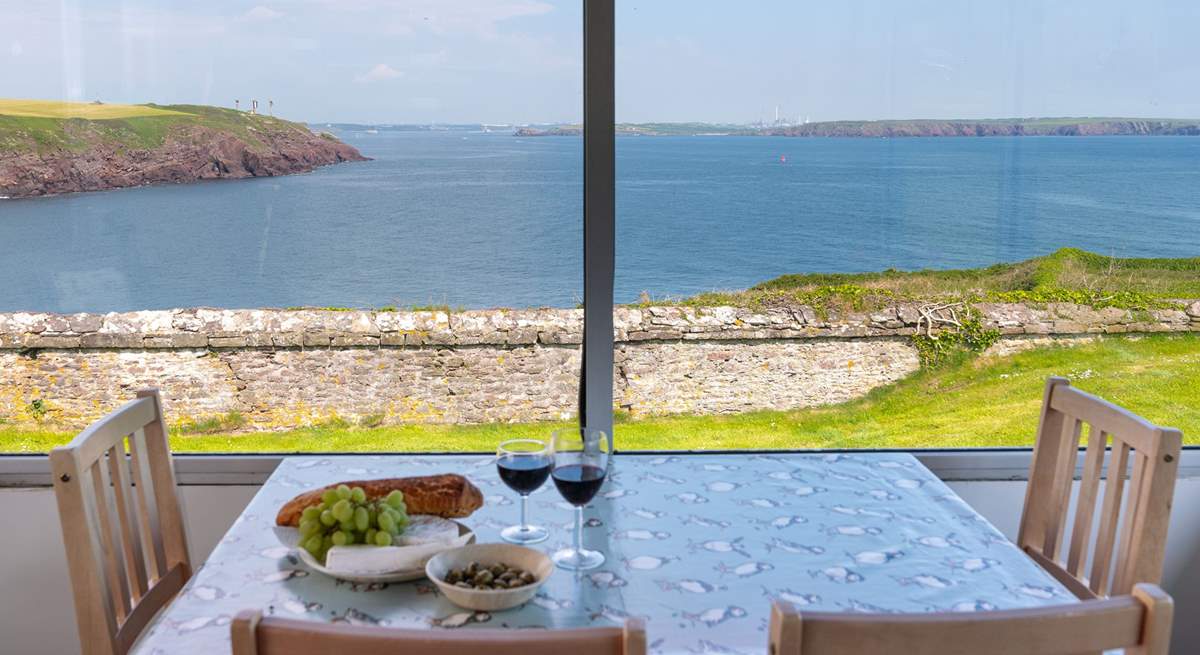 Watch the magnificent Pembrokeshire sunsets over dinner. 