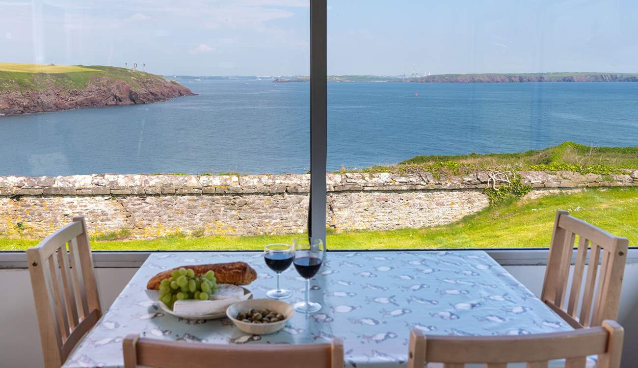 Watch the magnificent Pembrokeshire sunsets over dinner. 