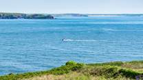 Far reaching sea views across to sandy Angle Beach. 