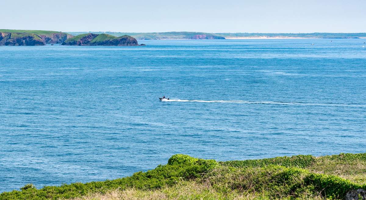 Far reaching sea views across to sandy Angle Beach. 