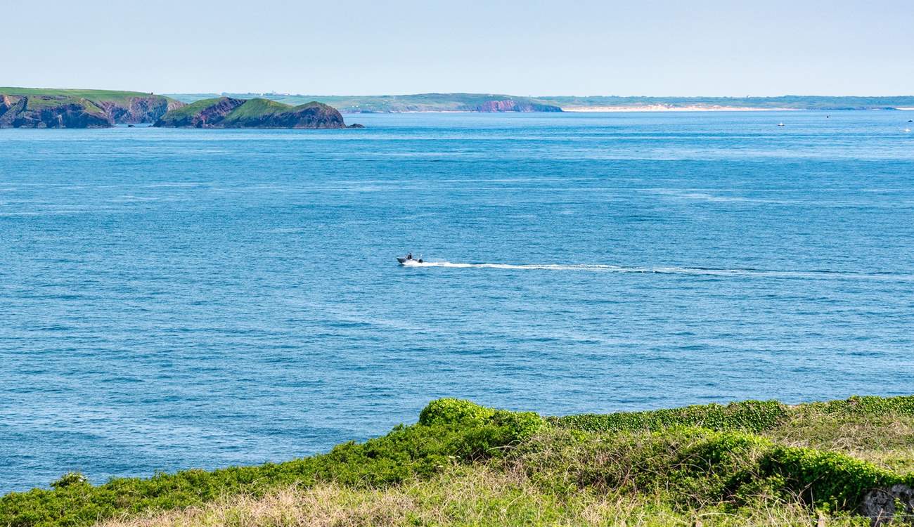 Far reaching sea views across to sandy Angle Beach. 