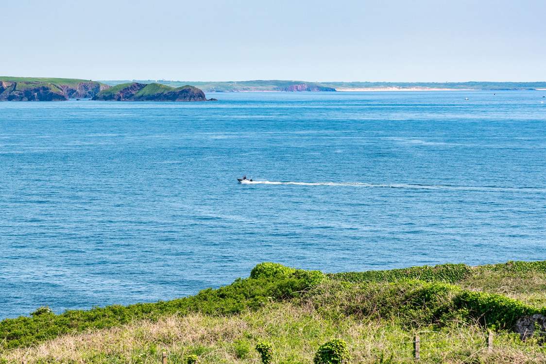 Far reaching sea views across to sandy Angle Beach.