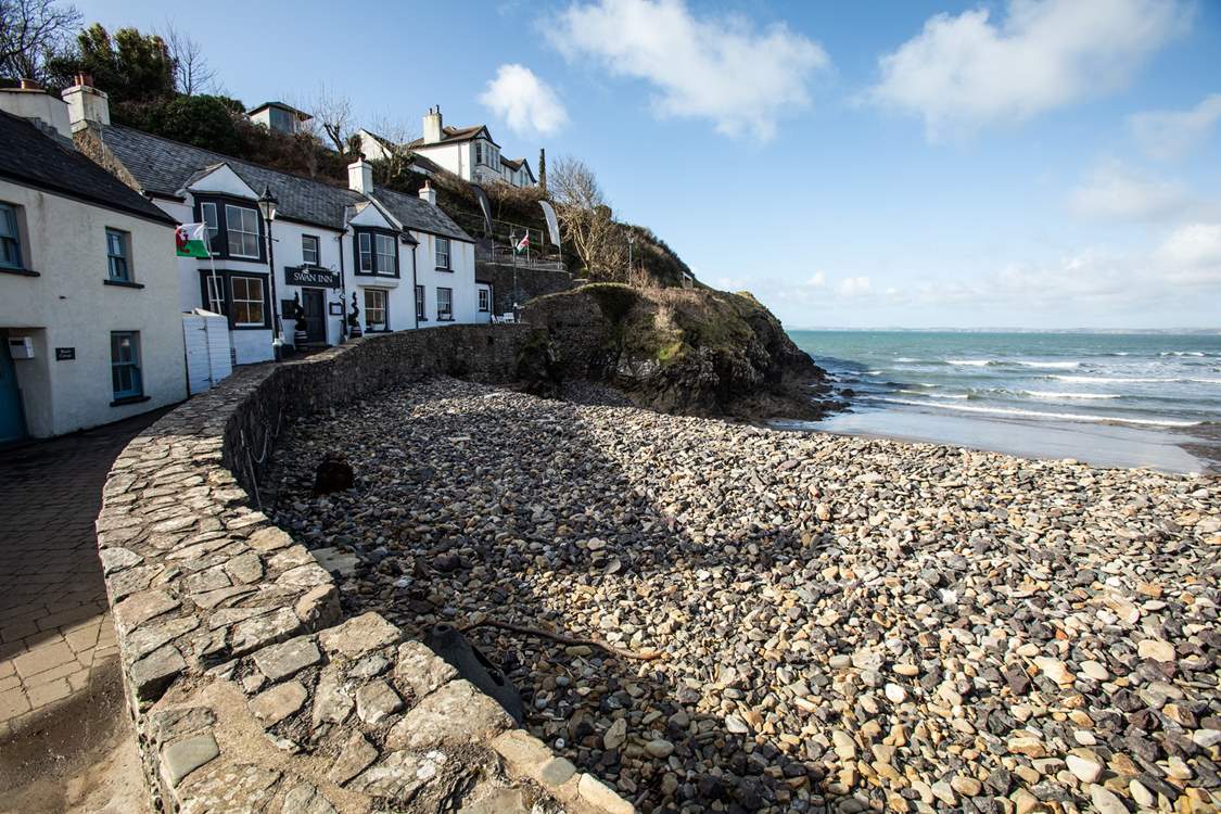 Glorious beach at Little Haven. Wander up The Point to take in the far reaching coastal views.