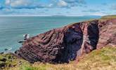 The rugged cliffs at St Ann's Head. - Thumbnail Image