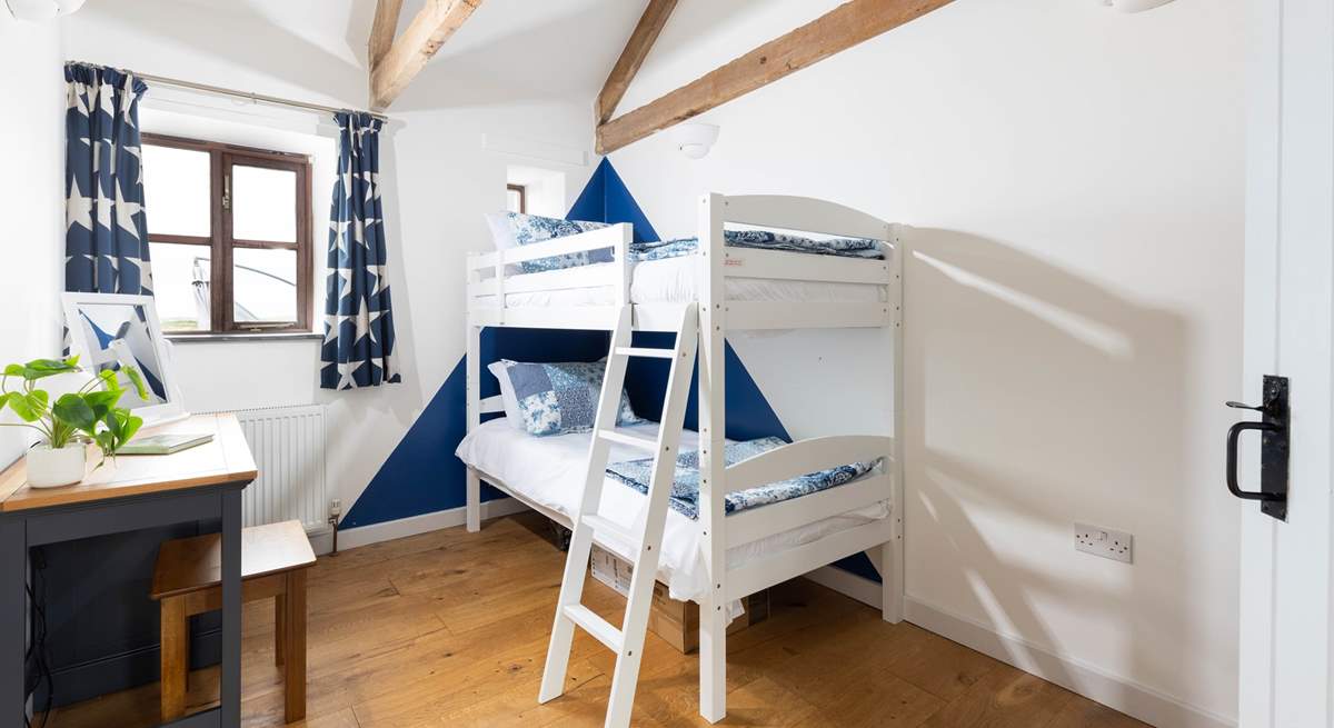 A room to delight the younger members of the party in these sweet bunk-beds in bedroom 2.