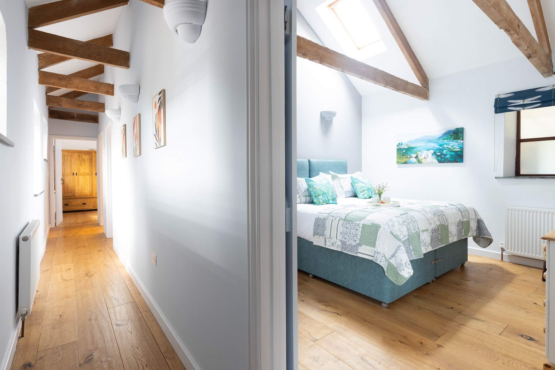 Beautiful beams  are such a feature of Home Cottage.