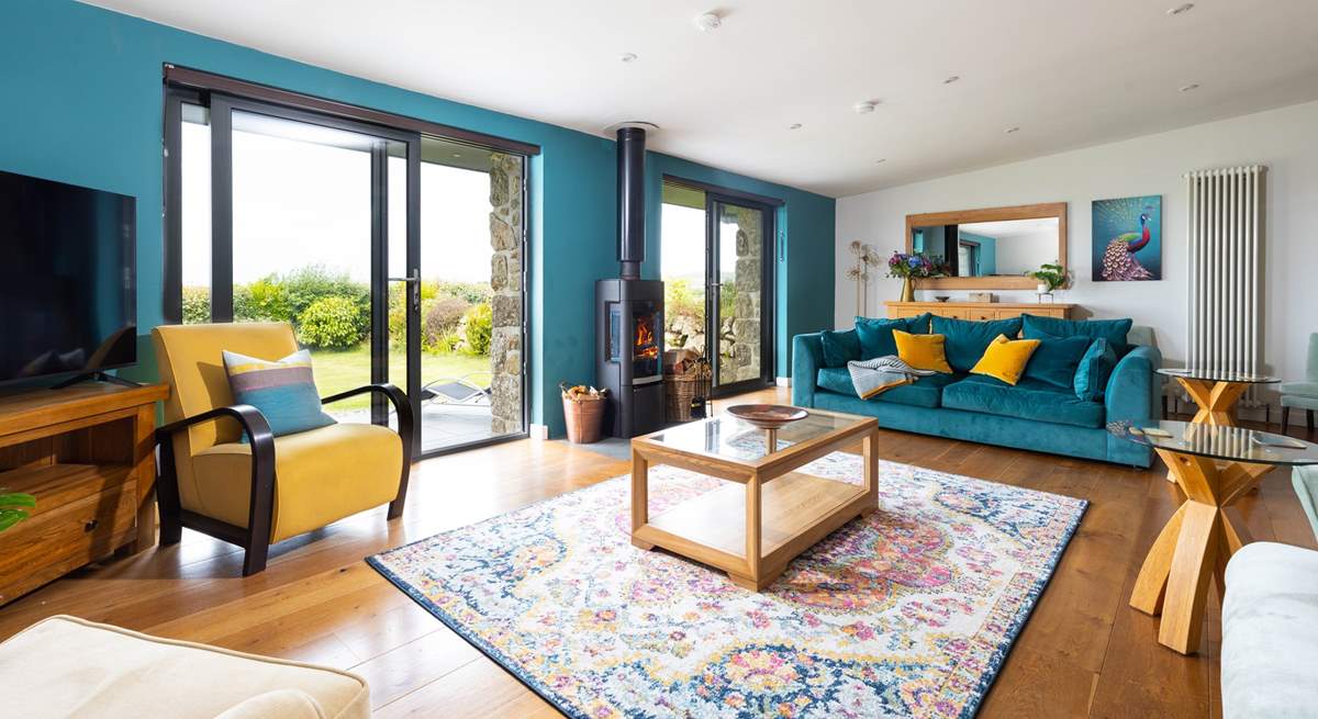 Slide open the doors in this gorgeous sitting-room.