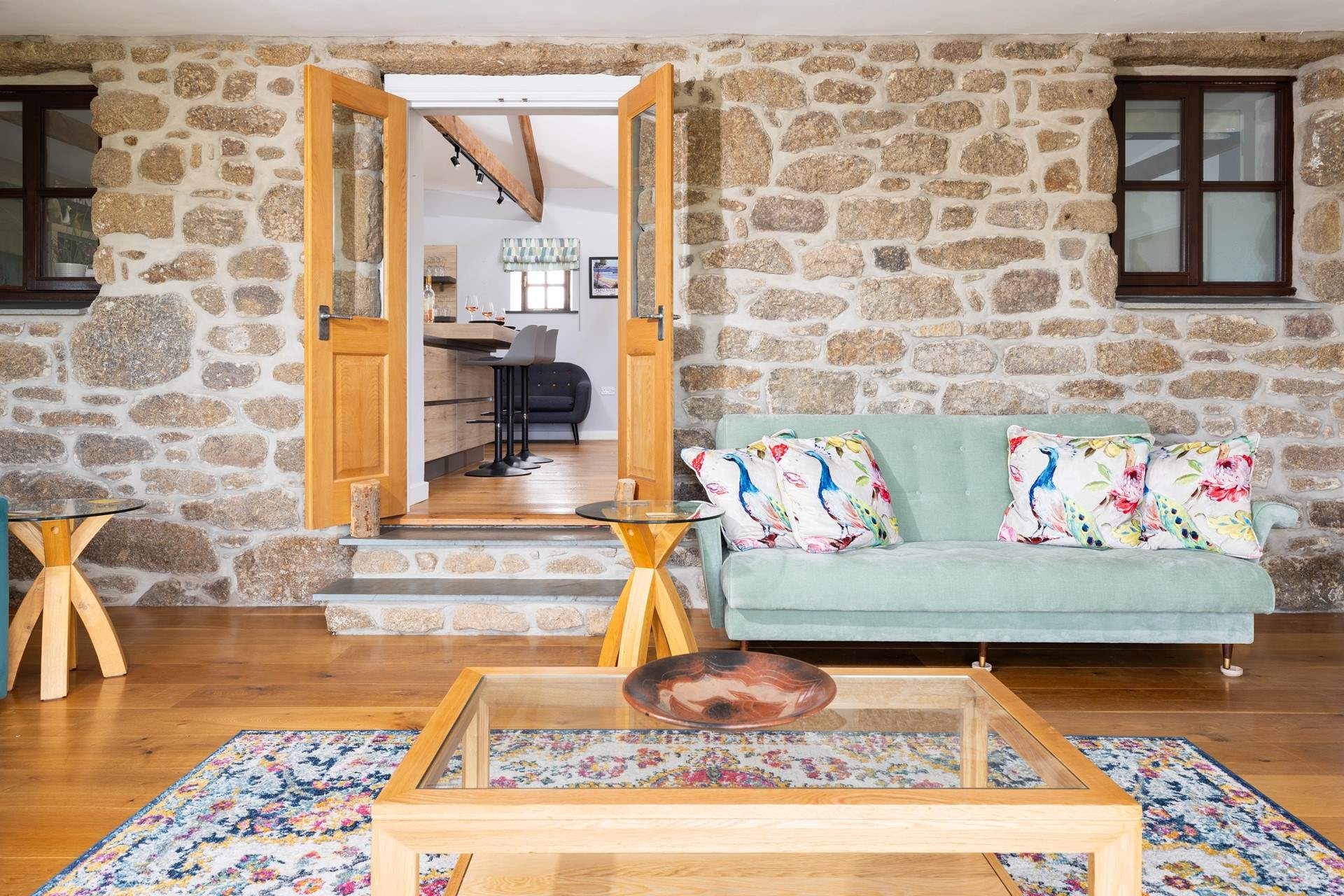 Step up into the huge kitchen.