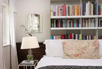 The second bedroom is a bookworm's delight!