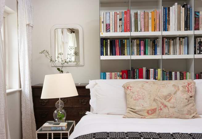 The second bedroom is a bookworm's delight!