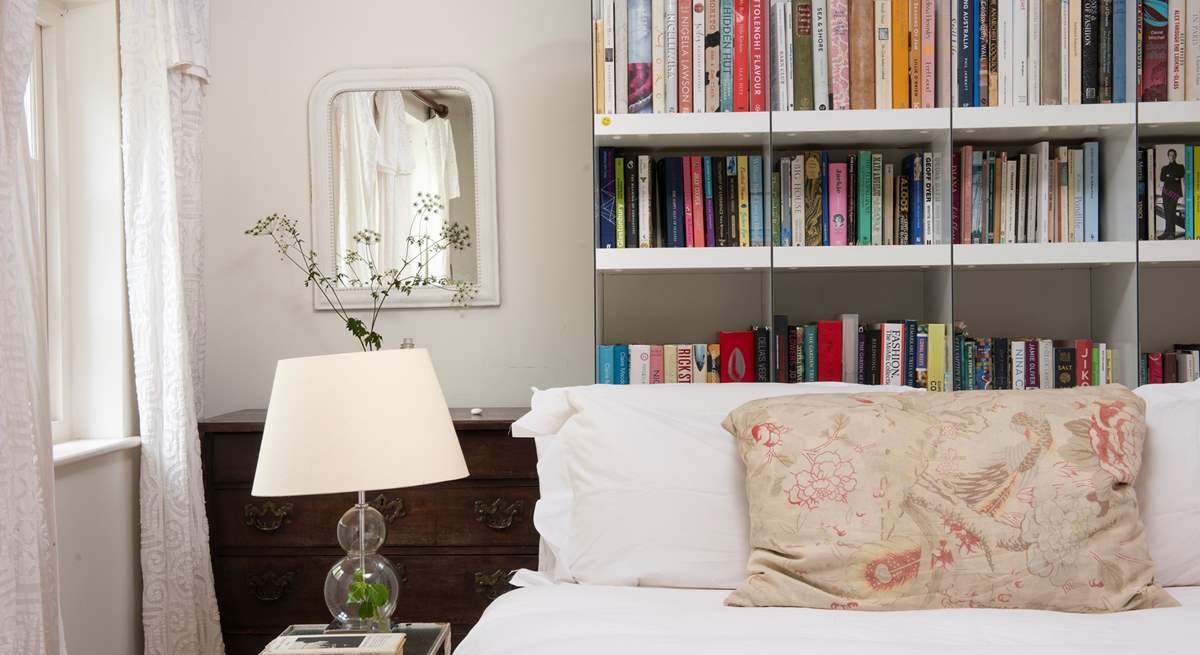 The second bedroom is a bookworm's delight!