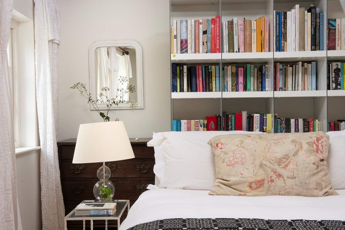 The second bedroom is a bookworm's delight!