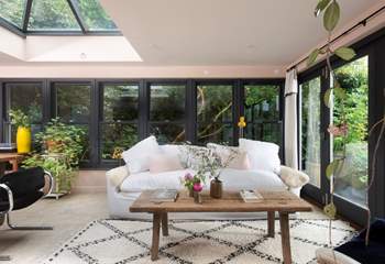 Laze away on the squishy sofa.