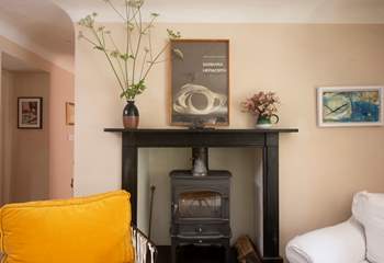 Not one, but two wood-burning stoves at Penfoye.