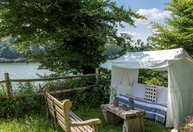 The garden has a choice of places for you to sit out and enjoy the riverside setting, you must try them all.