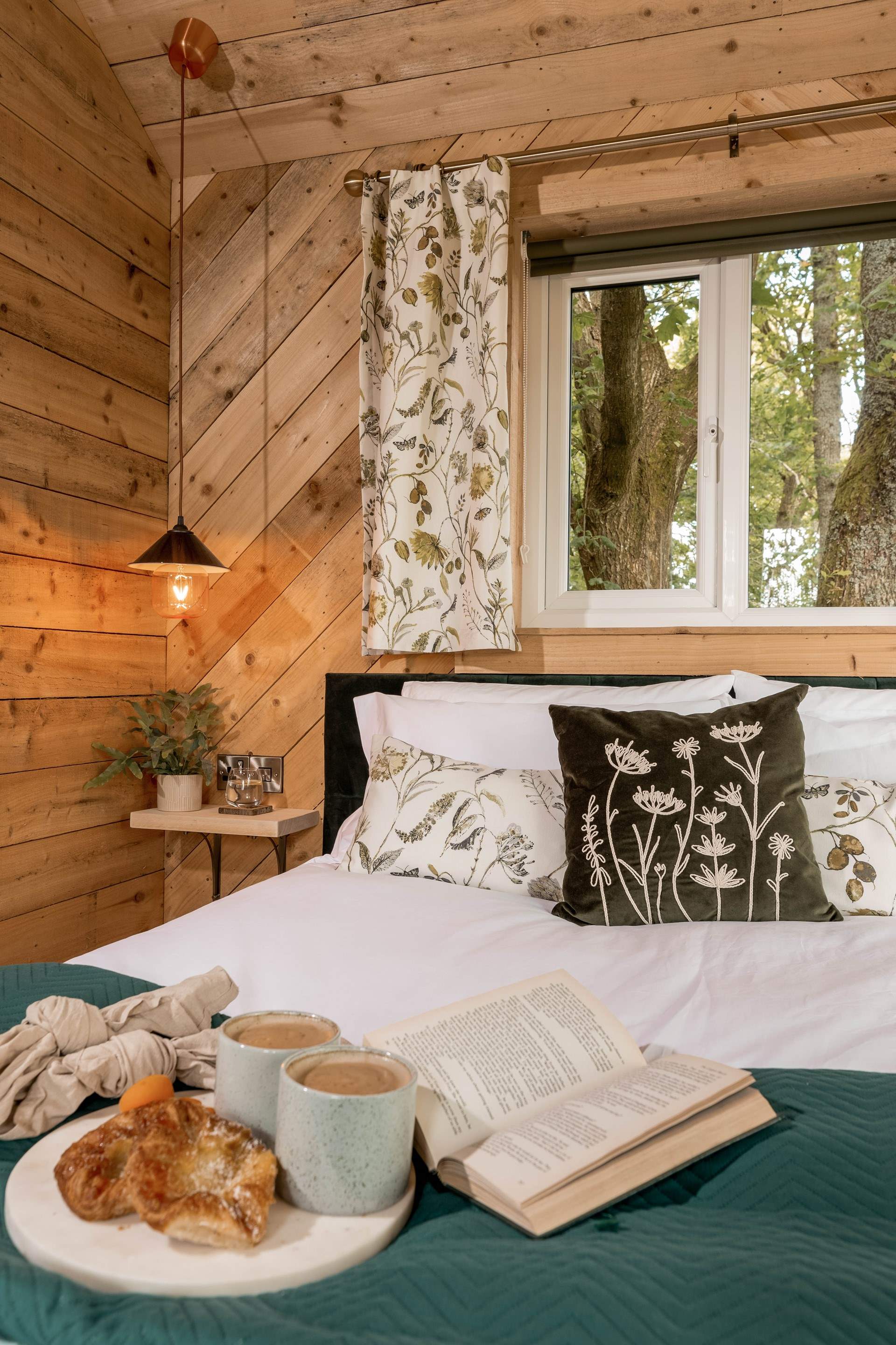 Enjoy slow mornings as you listen to the gentle sway of the leaves on the trees. 