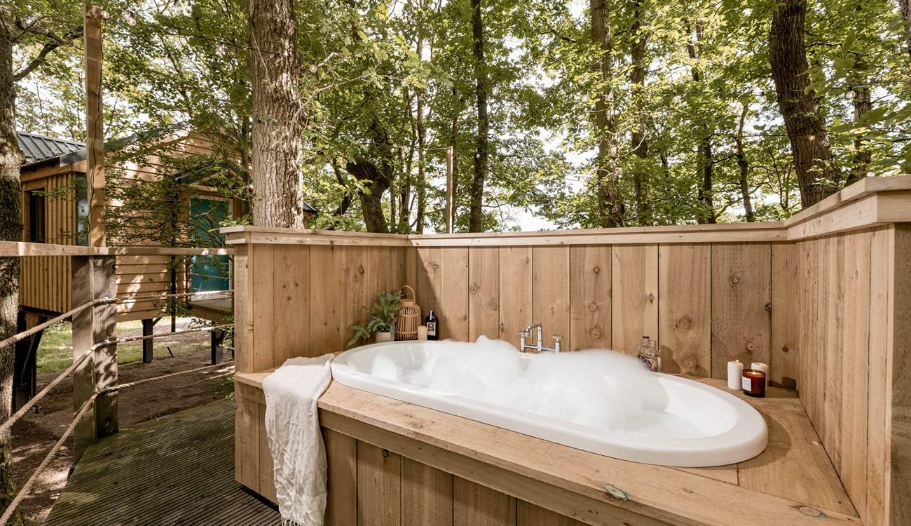The al fresco tub; soak as you listen to the sweet sound of birdsong.