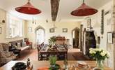 The wonderfully spacious dining-area has plenty of historical features. - Thumbnail Image