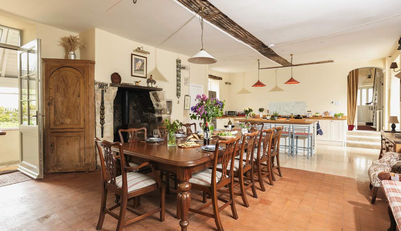 The Great Hall is now a fabulous and welcoming dining and kitchen space which is very much at the heart of this home.