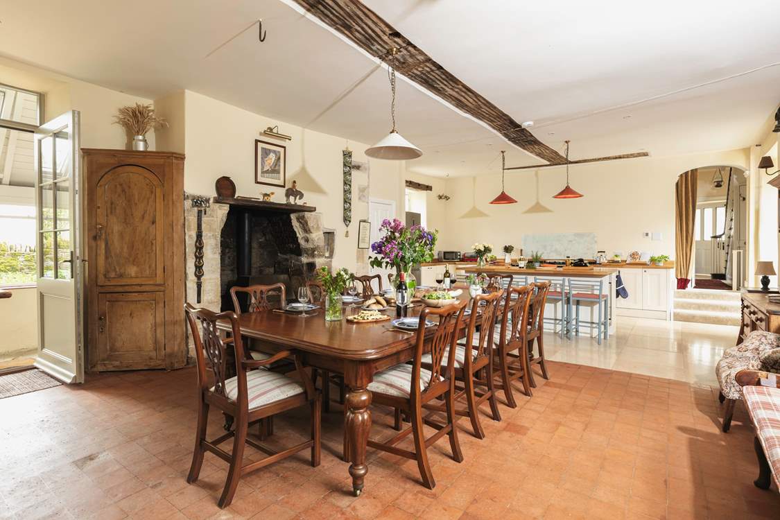 The Great Hall is now a fabulous and welcoming dining and kitchen space which is very much at the heart of this home.