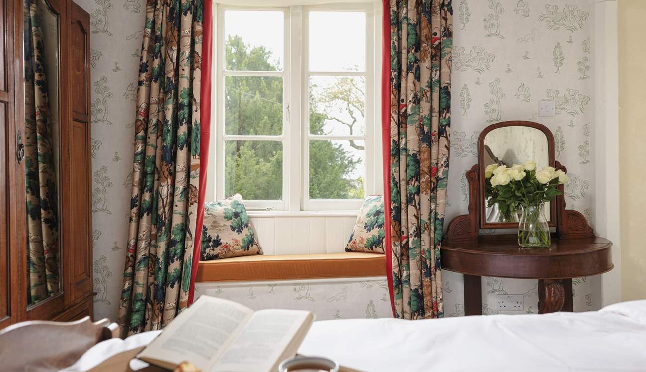 Views out to the gardens from the window seat.