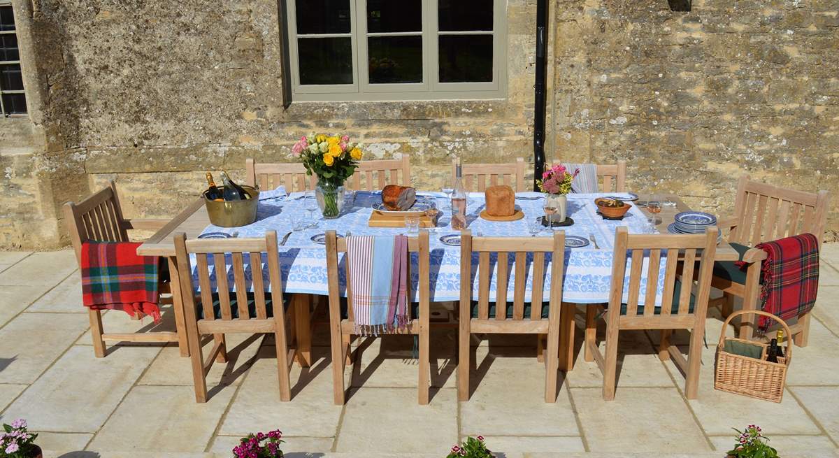 Gather your family and friends for a spot of al fresco dining.