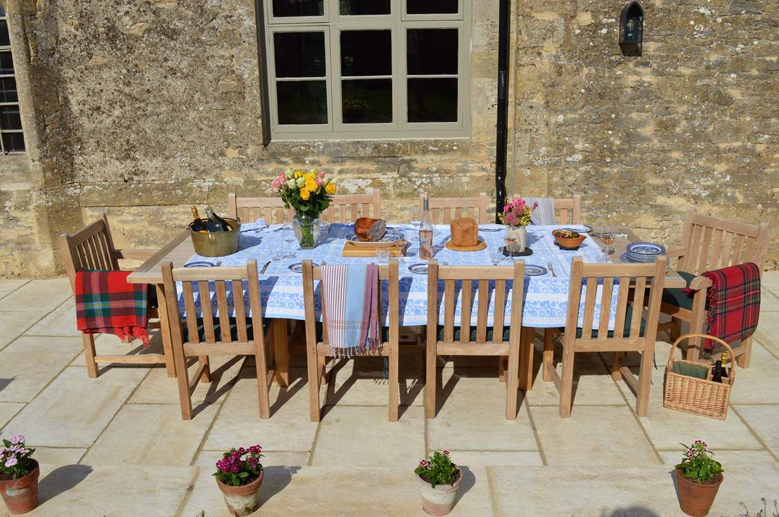 Gather your family and friends for a spot of al fresco dining.