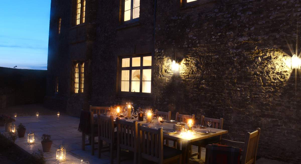 Enjoy long summer evenings dining outdoors in this stunning setting.