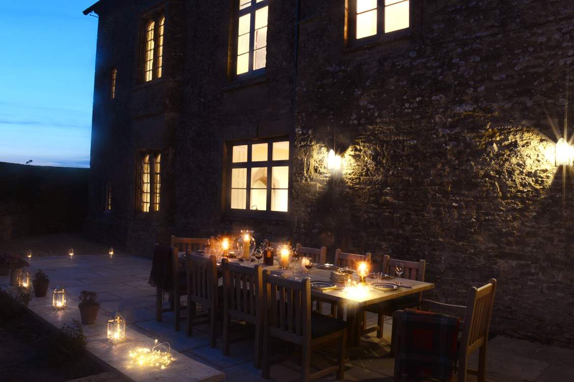 Enjoy long summer evenings dining outdoors in this stunning setting.