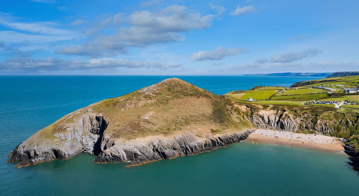 One of many heavenly beaches nearby, Mwnt Beach. 