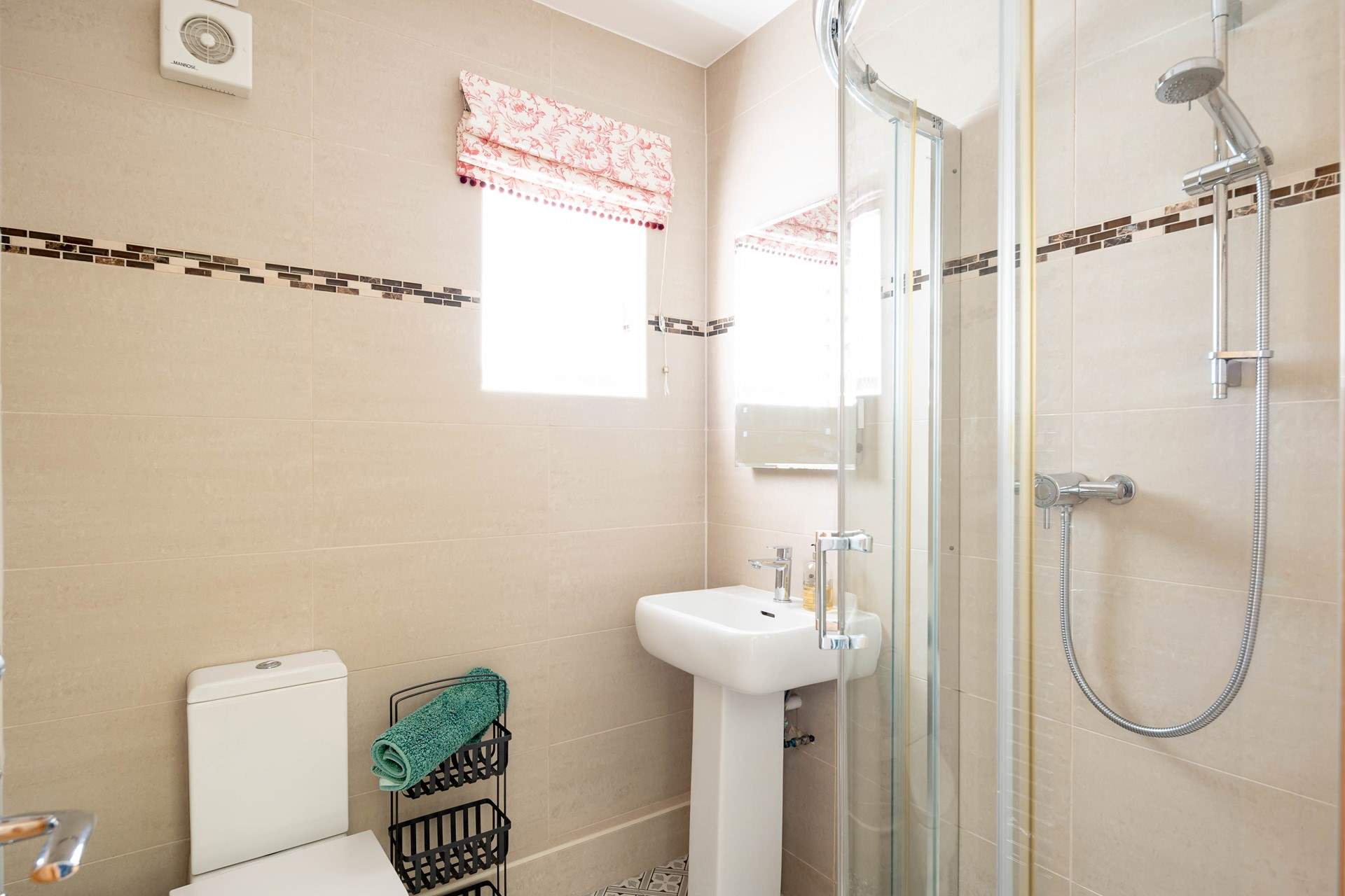 Attractive shower-room on the ground floor. 