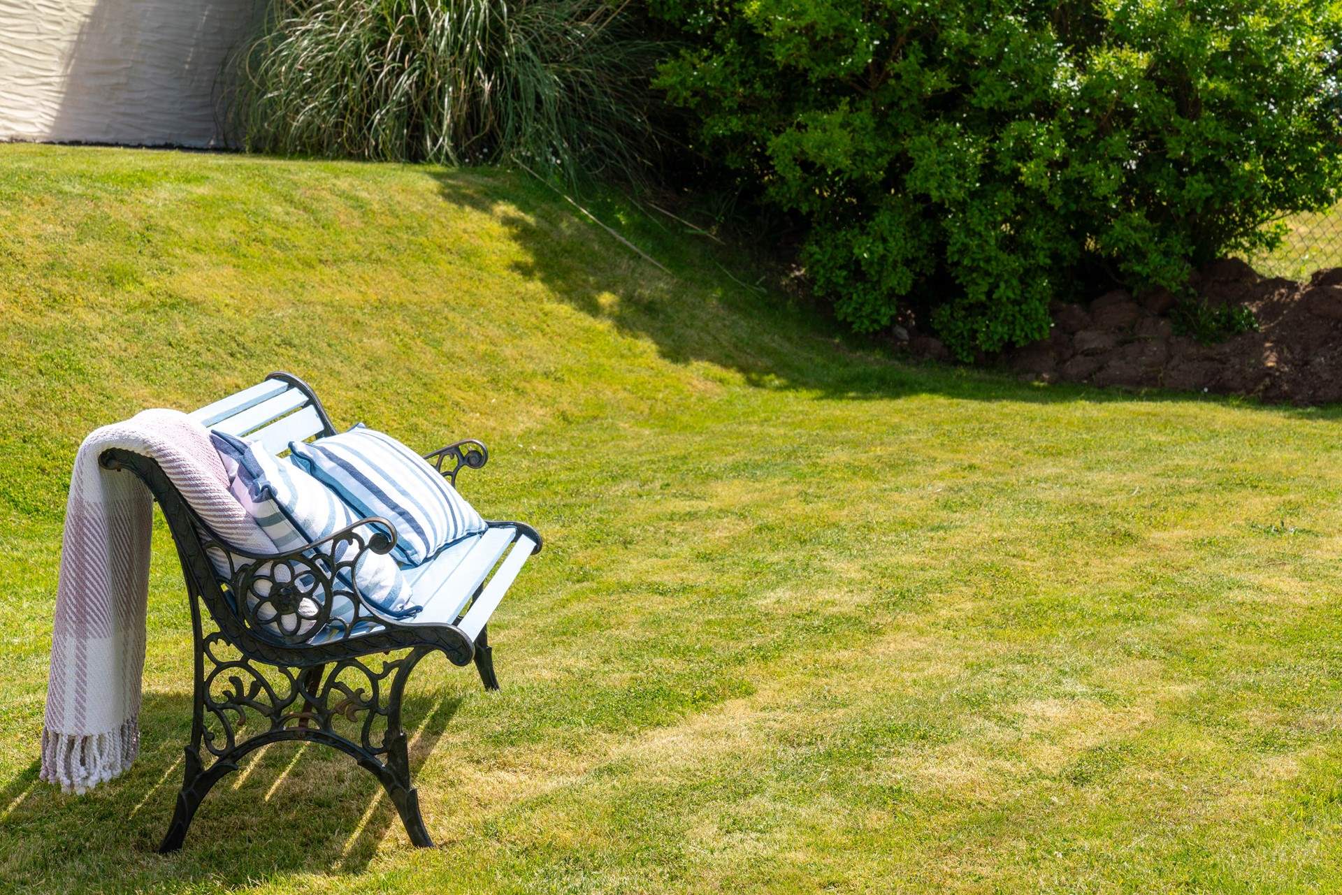 Spacious enclosed garden. 