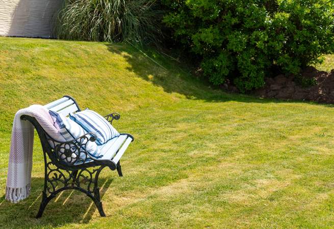 Spacious enclosed garden. 