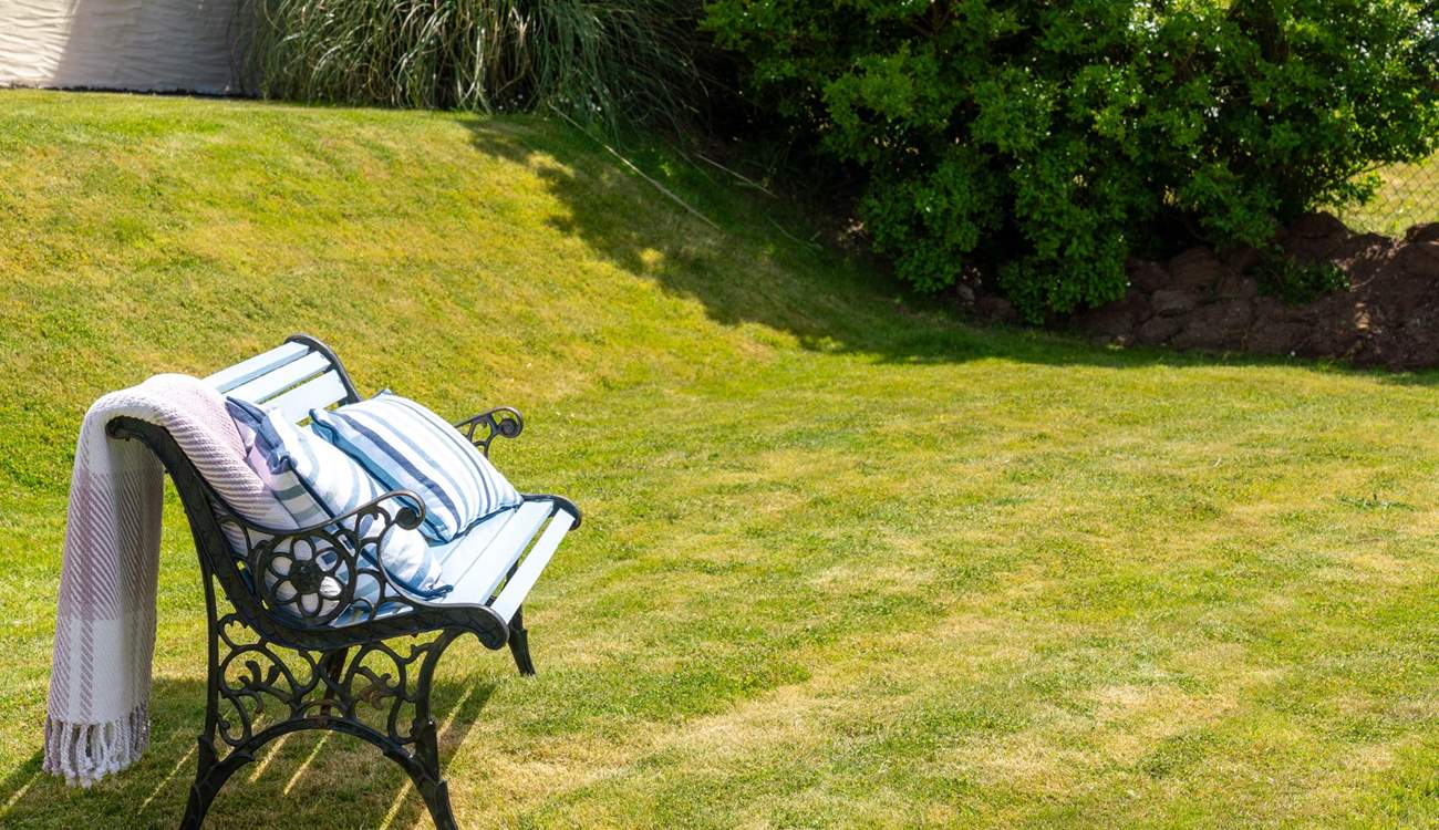 Spacious enclosed garden. 