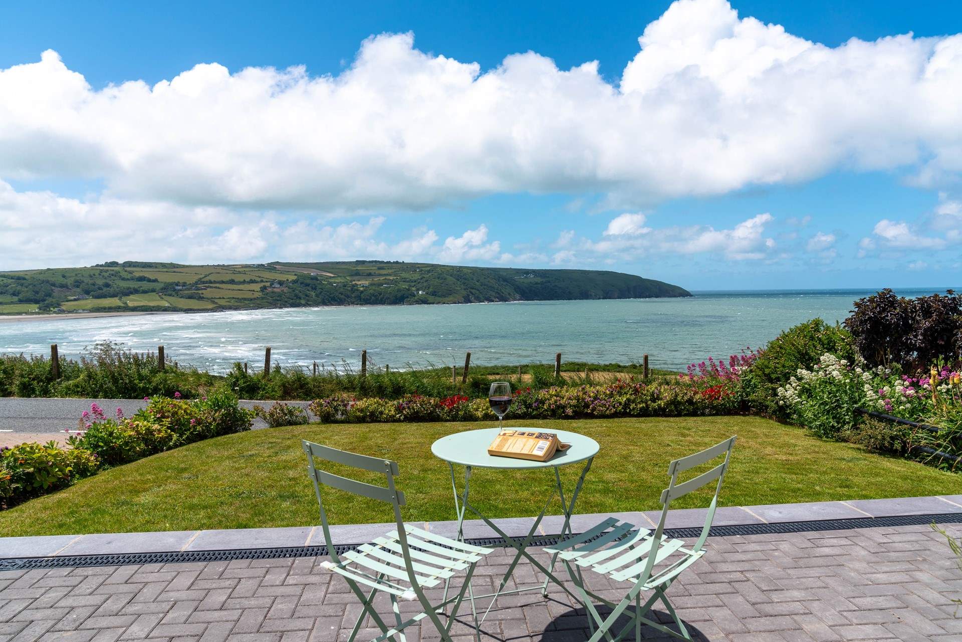 The perfect spot to watch the dolphins, often seen swimming in the bay. 