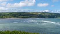 Picture postcard views of the surrounding area. Poppit Sands is just across the water. 