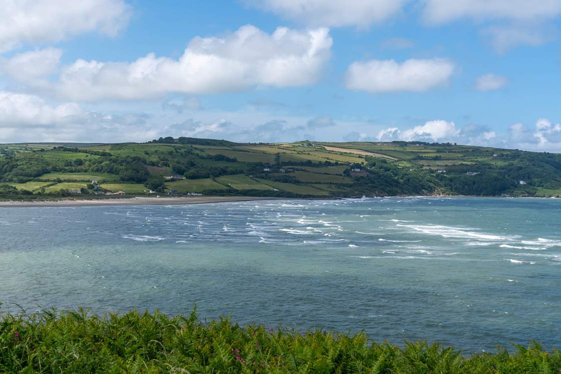 Picture postcard views of the surrounding area. Poppit Sands is just across the water.