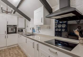 Plenty of storage in the cottage kitchen.