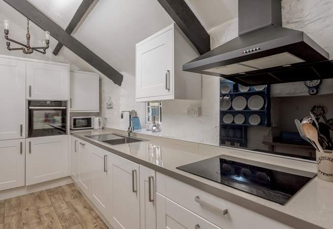 Plenty of storage in the cottage kitchen.