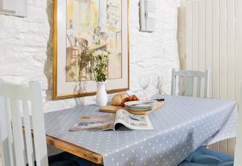 Quaint dining-table.