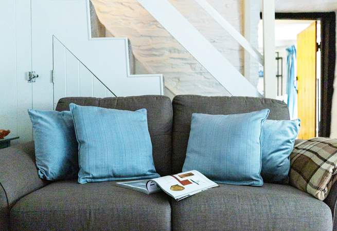 Comfy sofa to relax after a day exploring.