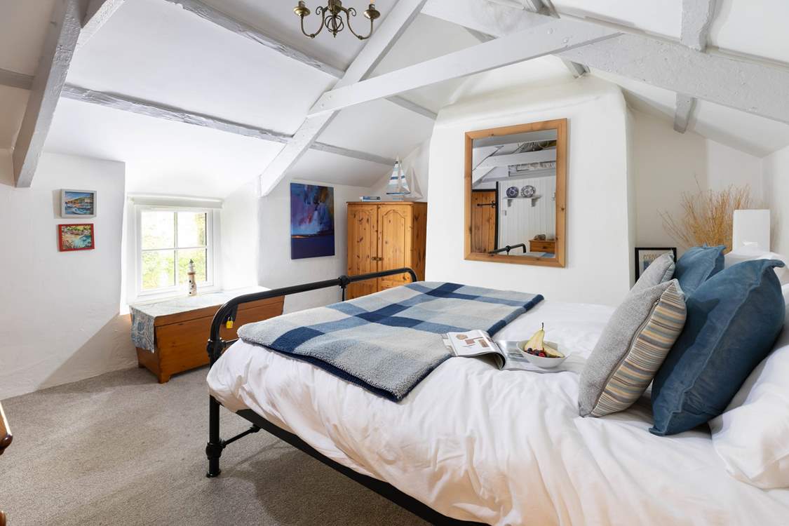 The vaulted ceiling gives a wonderful sense of space in Bedroom 1.