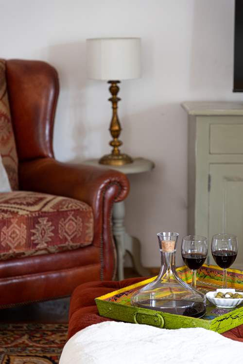 Pour a vino and relax into the evening.