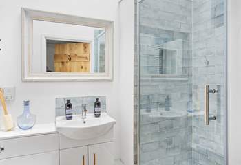 The perfectly styled en suite shower-room.