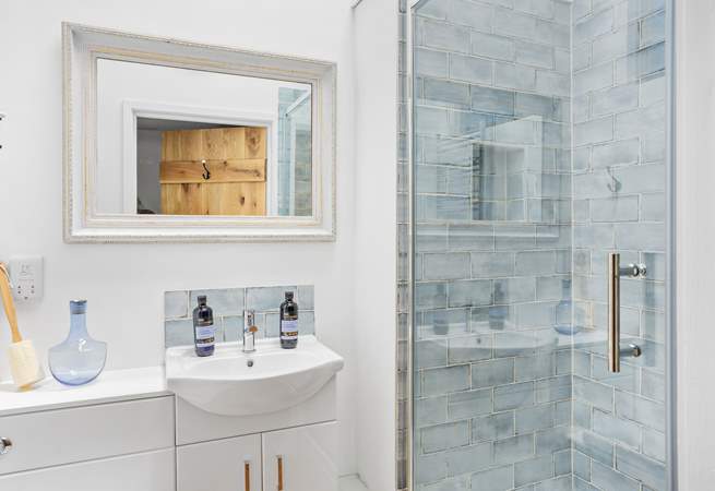 The perfectly styled en suite shower-room.